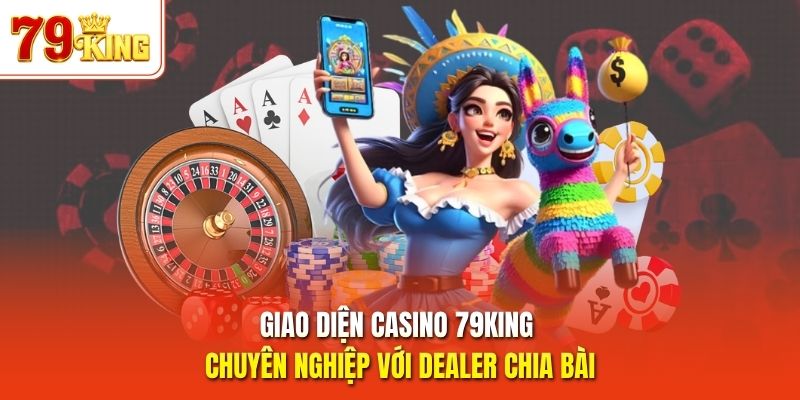 Giao diện casino 79King chuyên nghiệp với Dealer chia bài