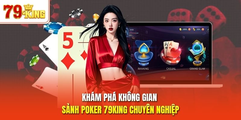 Khám phá không gian sảnh Poker 79King chuyên nghiệp